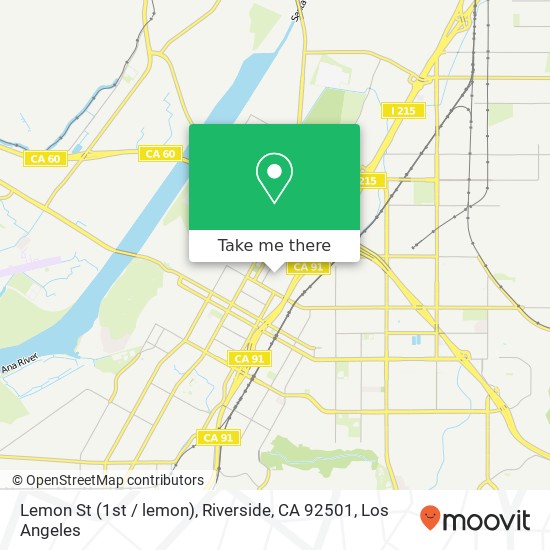 Lemon St (1st / lemon), Riverside, CA 92501 map