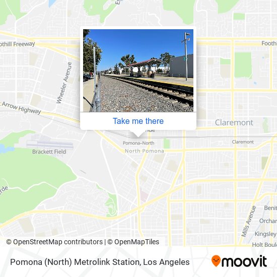 Pomona (North) Metrolink Station map