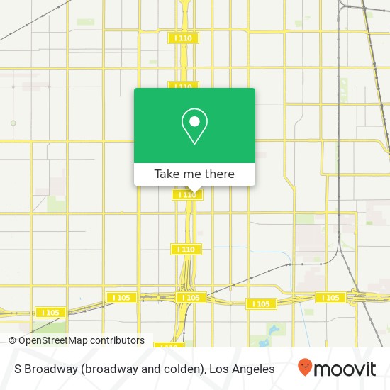 Mapa de S Broadway (broadway and colden), Los Angeles, CA 90003