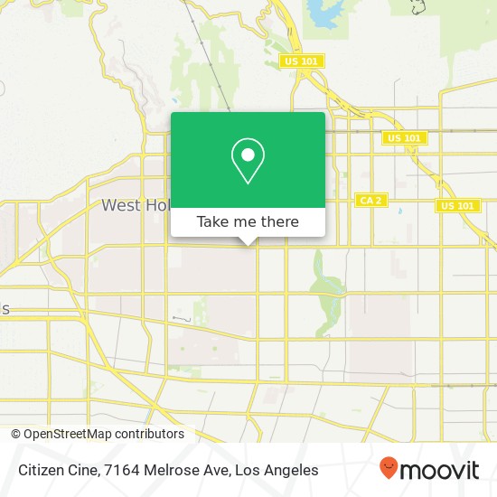 Mapa de Citizen Cine, 7164 Melrose Ave