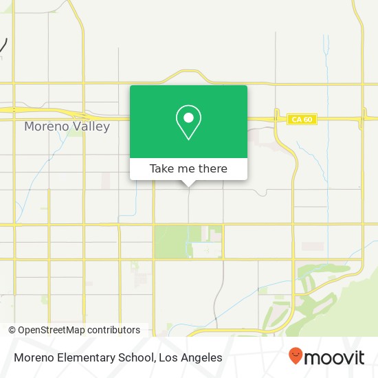 Mapa de Moreno Elementary School, 26700 Cottonwood Ave