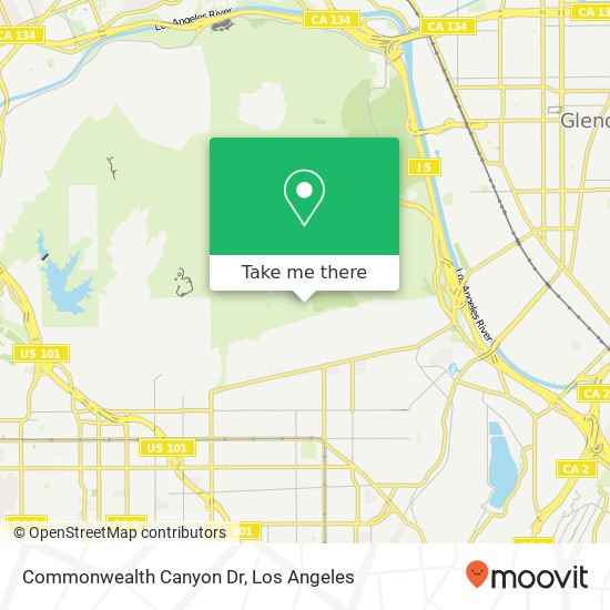 Mapa de Commonwealth Canyon Dr, Los Angeles, <B>CA< / B> 90027