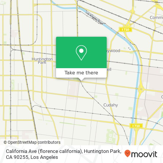 Mapa de California Ave (florence california), Huntington Park, CA 90255