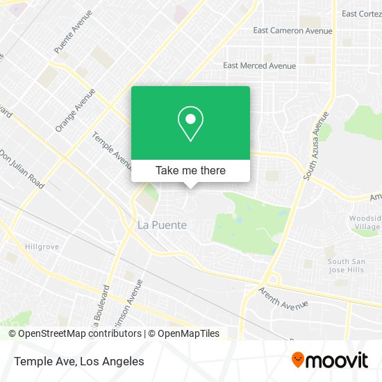 Temple Ave map