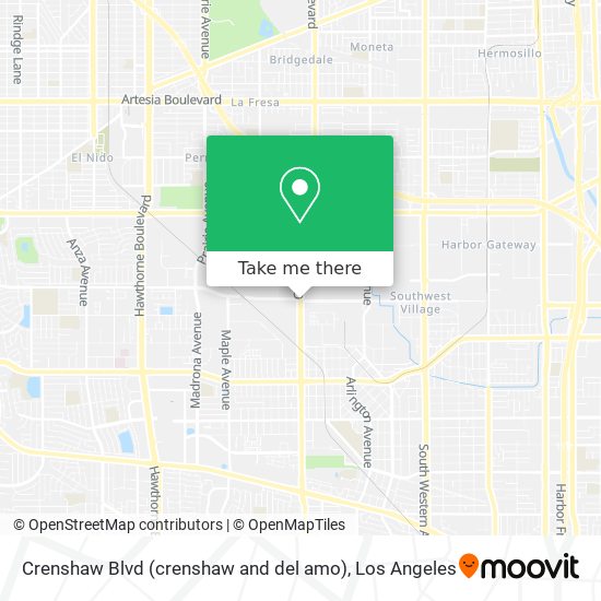 Mapa de Crenshaw Blvd (crenshaw and del amo)