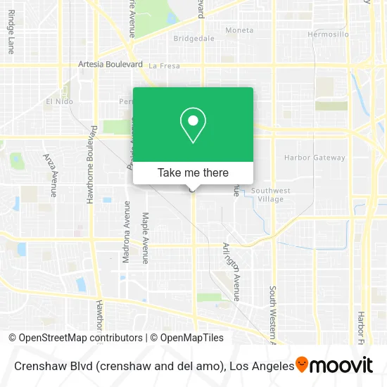 Mapa de Crenshaw Blvd (crenshaw and del amo)