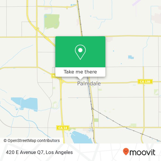 Mapa de 420 E Avenue Q7, Palmdale, CA 93550