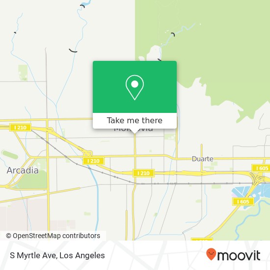 Mapa de S Myrtle Ave, Monrovia, CA 91016