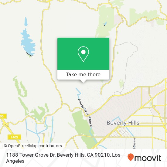 1188 Tower Grove Dr, Beverly Hills, CA 90210 map