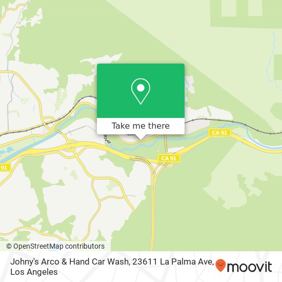 Mapa de Johny's Arco & Hand Car Wash, 23611 La Palma Ave