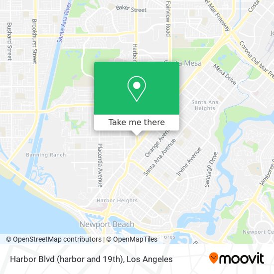 Harbor Blvd (harbor and 19th) map