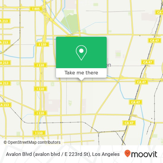 Mapa de Avalon Blvd (avalon blvd / E 223rd St), Carson, <B>CA< / B> 90745