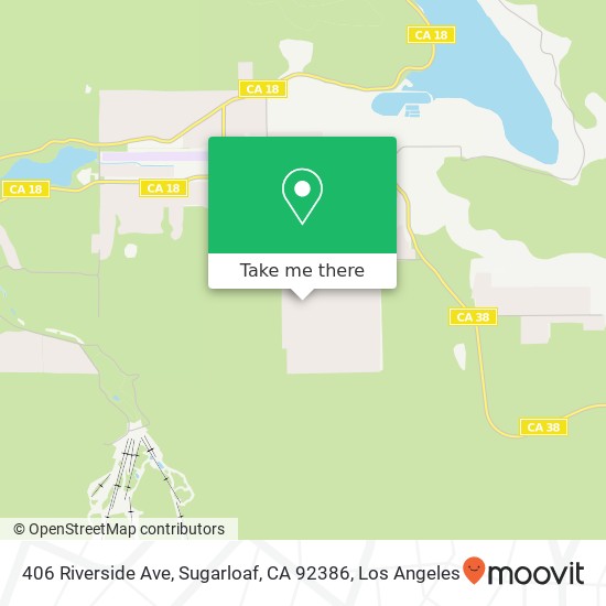 Mapa de 406 Riverside Ave, Sugarloaf, CA 92386