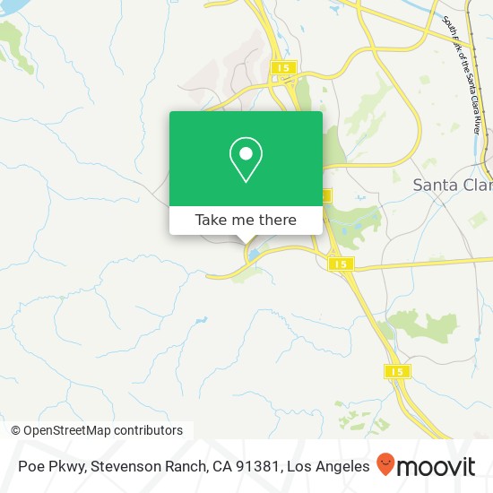 Mapa de Poe Pkwy, Stevenson Ranch, CA 91381