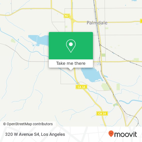 Mapa de 320 W Avenue S4, Palmdale, CA 93551