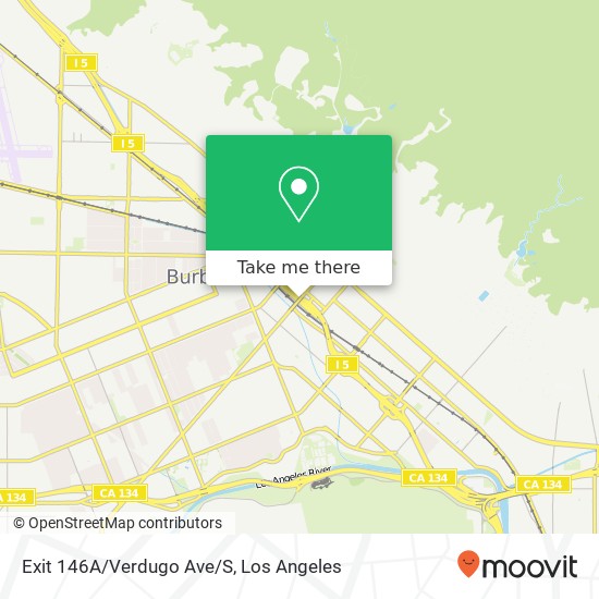 Exit 146A/Verdugo Ave/S map