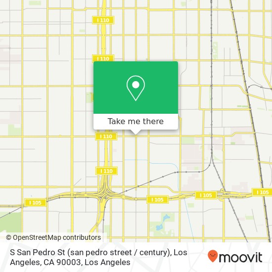 Mapa de S San Pedro St (san pedro street / century), Los Angeles, CA 90003
