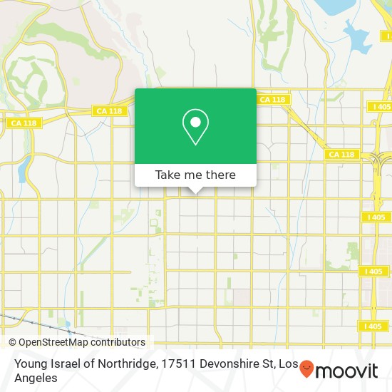 Young Israel of Northridge, 17511 Devonshire St map