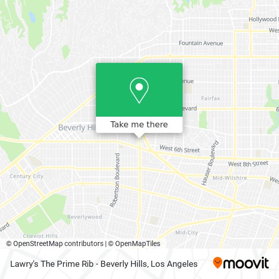 Lawry's The Prime Rib - Beverly Hills map