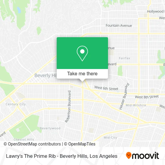 Lawry's The Prime Rib - Beverly Hills map
