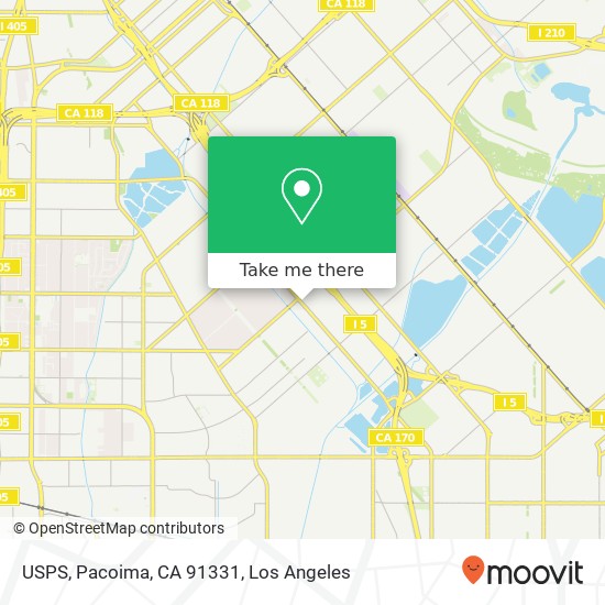 Mapa de USPS, Pacoima, CA 91331