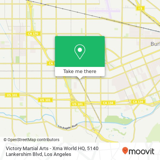 Victory Martial Arts - Xma World HQ, 5140 Lankershim Blvd map