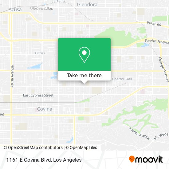 Mapa de 1161 E Covina Blvd