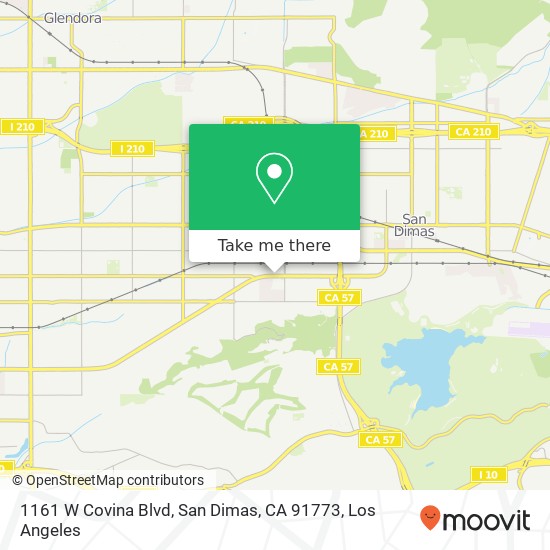 Mapa de 1161 W Covina Blvd, San Dimas, CA 91773