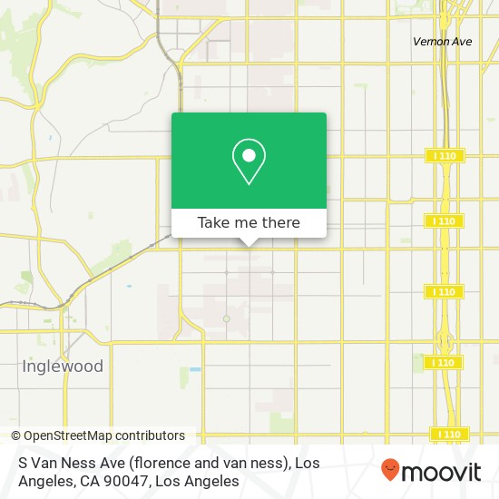 Mapa de S Van Ness Ave (florence and van ness), Los Angeles, CA 90047