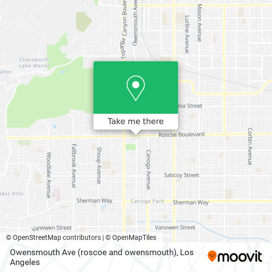 Mapa de Owensmouth Ave (roscoe and owensmouth)