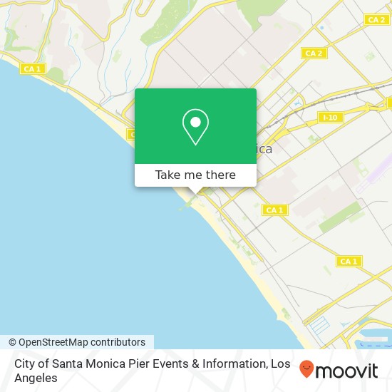Mapa de City of Santa Monica Pier Events & Information