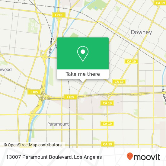 Mapa de 13007 Paramount Boulevard