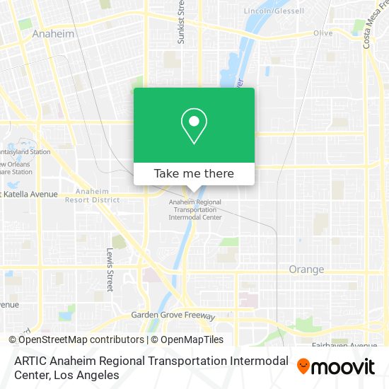 ARTIC Anaheim Regional Transportation Intermodal Center map