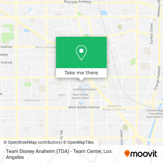 Team Disney Anaheim (TDA) - Team Center map