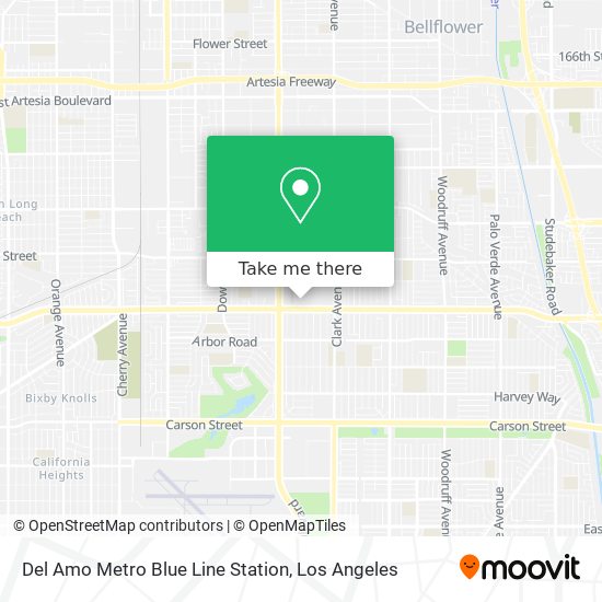 Del Amo Metro Blue Line Station map