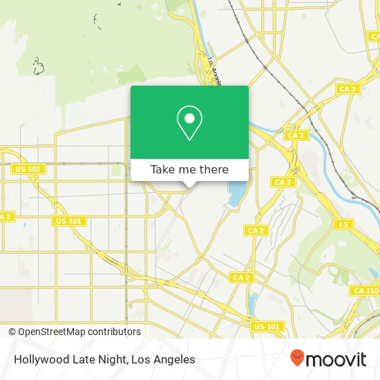 Hollywood Late Night map