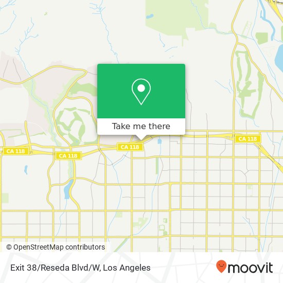 Mapa de Exit 38/Reseda Blvd/W
