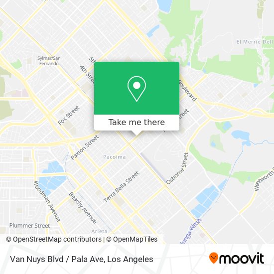 Mapa de Van Nuys Blvd / Pala Ave