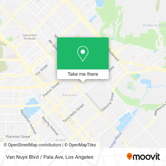 Mapa de Van Nuys Blvd / Pala Ave