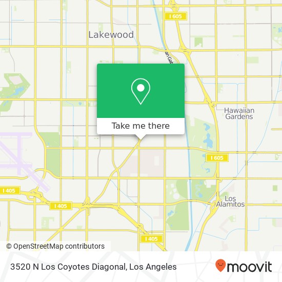 Mapa de 3520 N Los Coyotes Diagonal