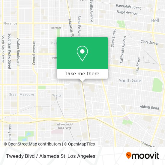 Mapa de Tweedy Blvd / Alameda St
