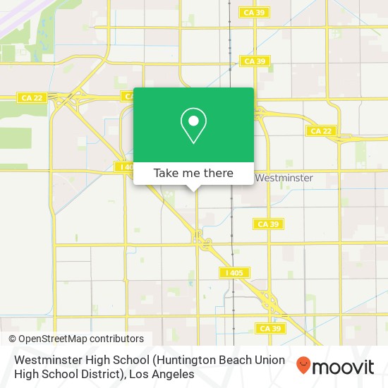 Westminster High School (Huntington Beach Union High School District) map