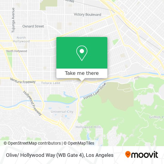 Mapa de Olive/ Hollywood Way (WB Gate 4)