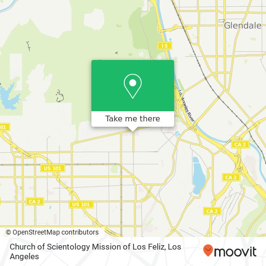 Church of Scientology Mission of Los Feliz map