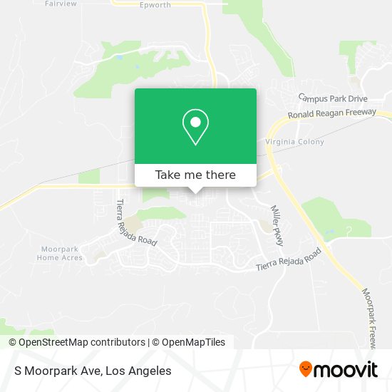 S Moorpark Ave map