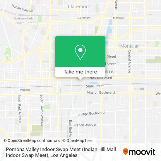 Mapa de Pomona Valley Indoor Swap Meet (Indian Hill Mall Indoor Swap Meet)