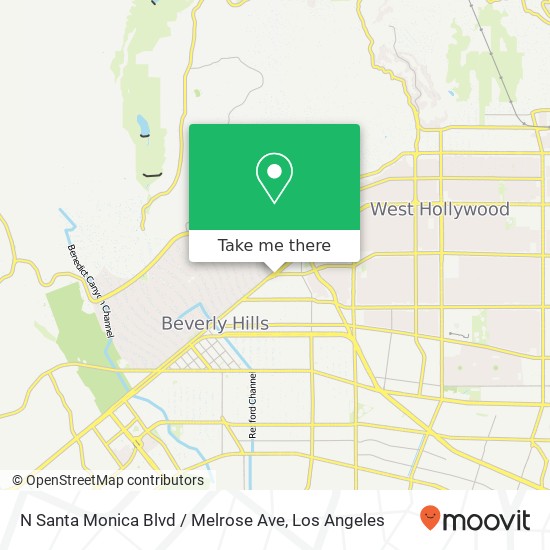 N Santa Monica Blvd / Melrose Ave map