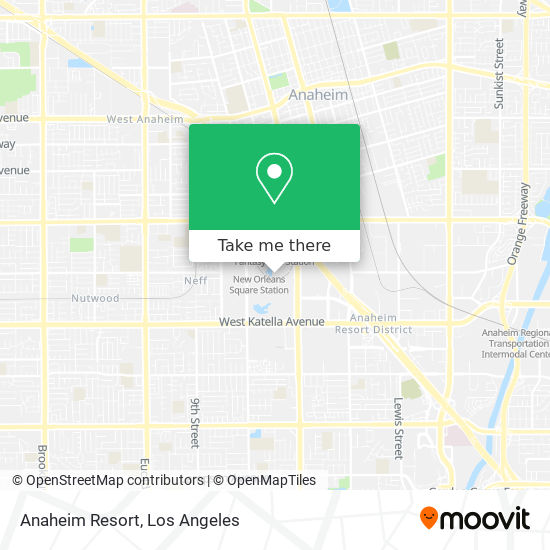 Anaheim Resort map