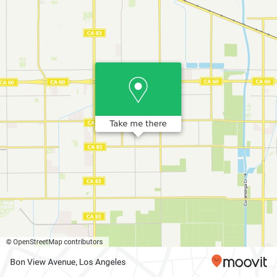 Bon View Avenue map