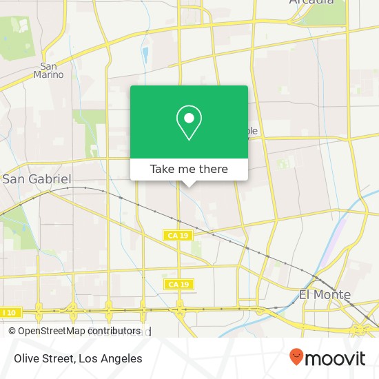 Mapa de Olive Street